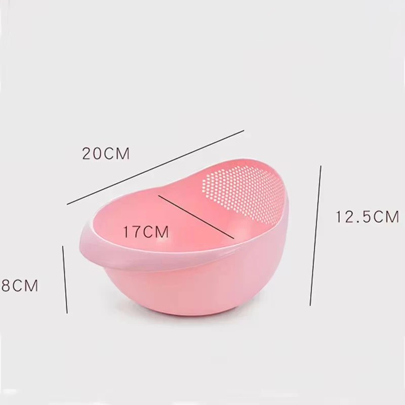 Plastic Rice Sieve & Colander – Washing Filter for Rice, Beans, & Fruit