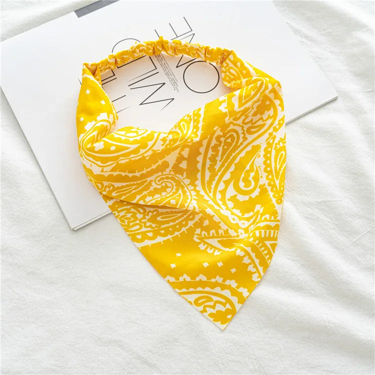 Vintage Floral Print Beach Bandana Hair Scarf