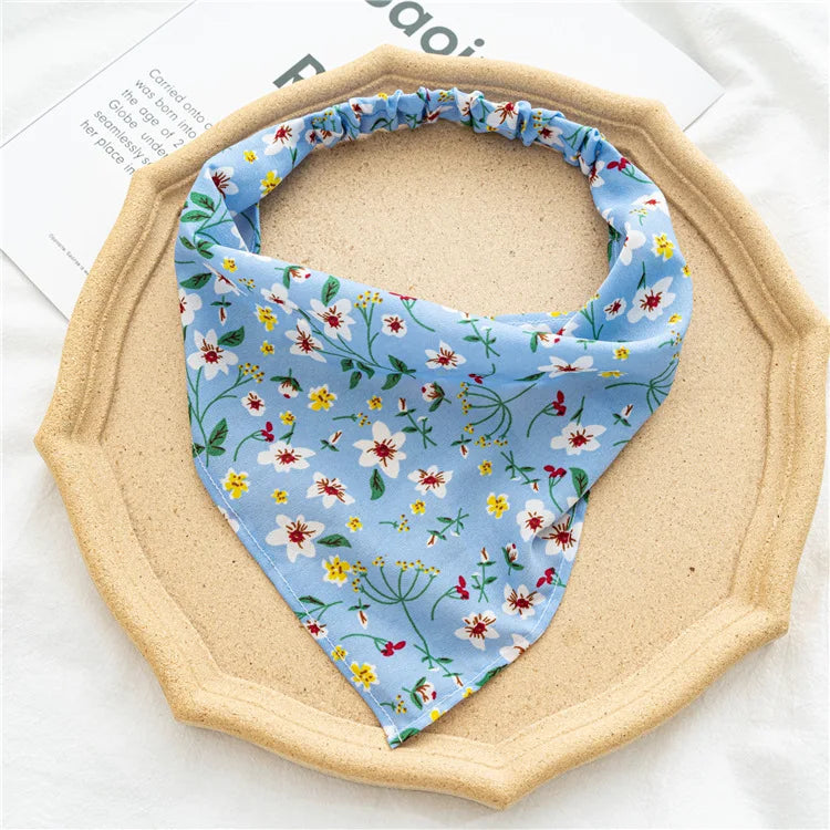 Vintage Floral Print Beach Bandana Hair Scarf