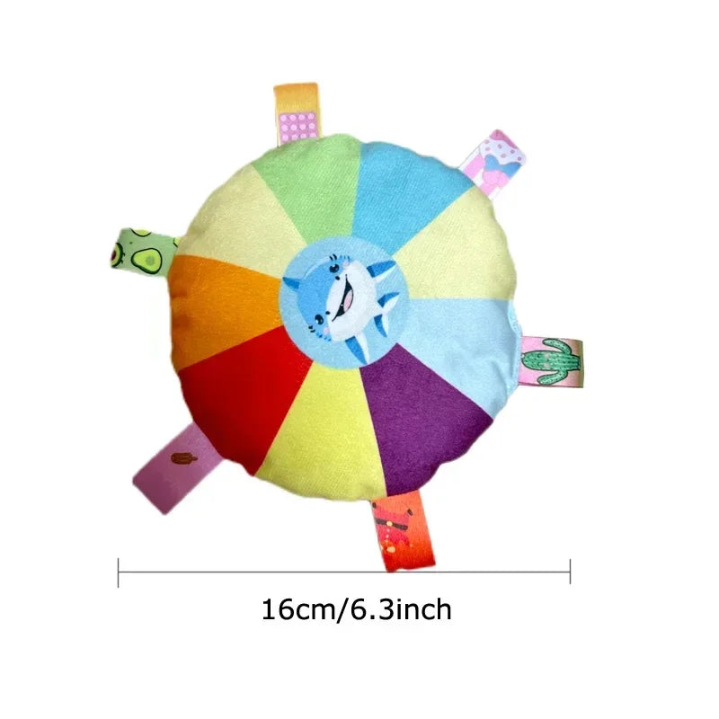 Funny Rainbow Plush Flying Saucer Dog Toy