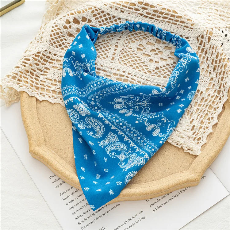 Vintage Floral Print Beach Bandana Hair Scarf