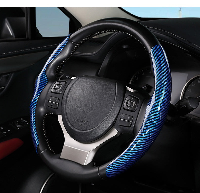 Glossy Carbon Fiber Car Steering Wheel Cover