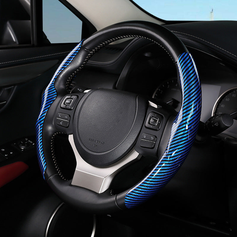 Glossy Carbon Fiber Car Steering Wheel Cover
